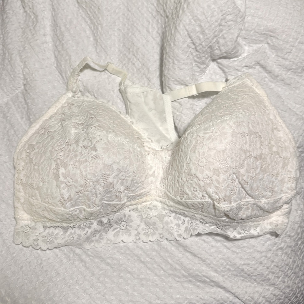 NWT AERIE WHITE BRALETTE XXL